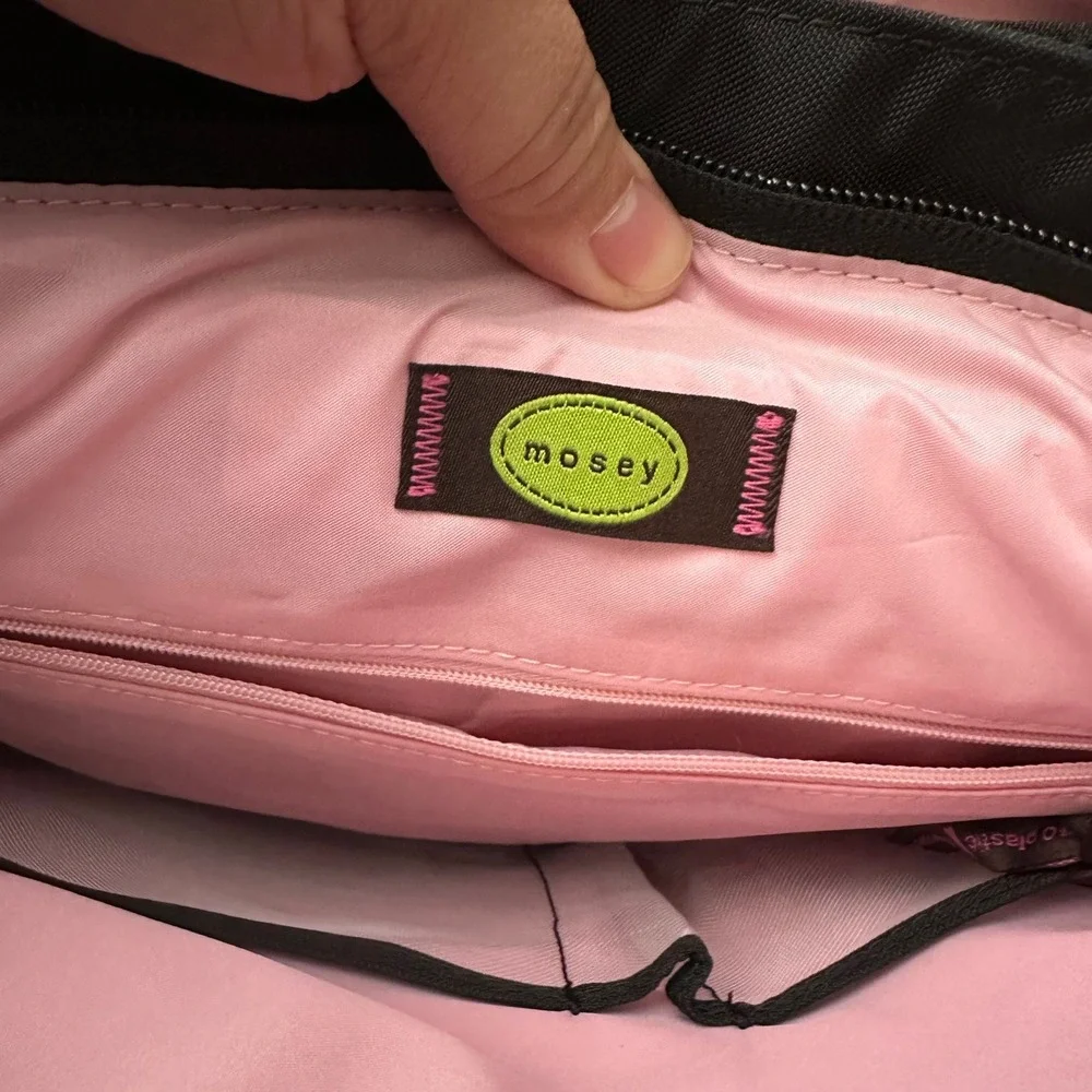Mosey‎ Life Quilted Black Large Diaper Tote Shoulder Bag Zip Multicompartment